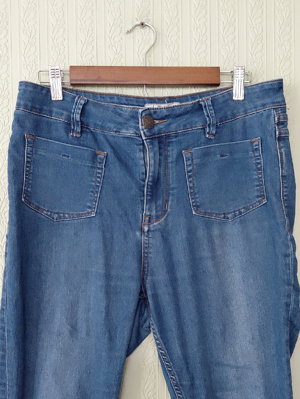 FREE PEOPLE High Waisted Women's Skinny Jeans in Blue Wash - Picture 3 of 5